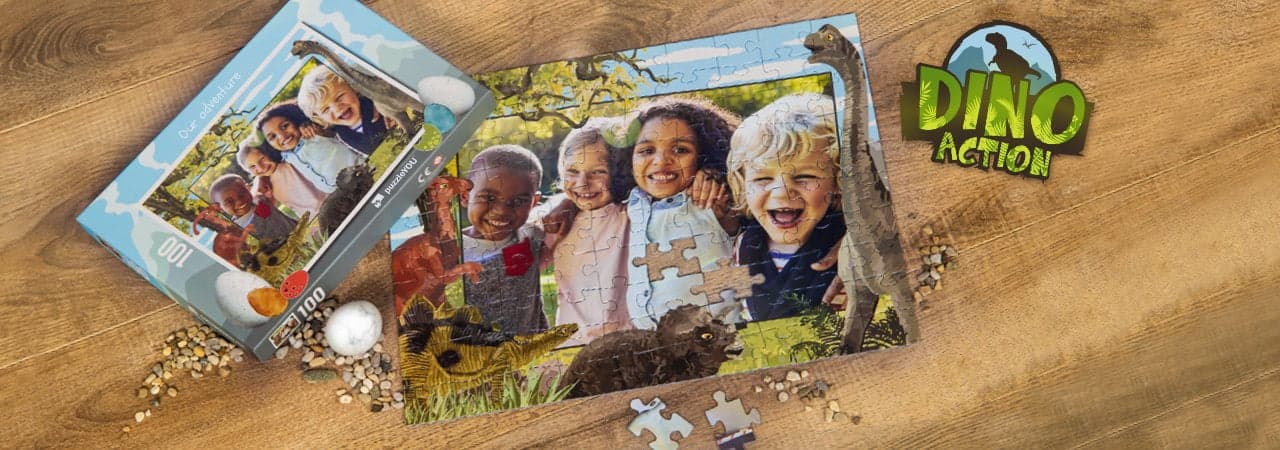 puzzleYOU Puzzle pro děti s dinosaury 48 dílků